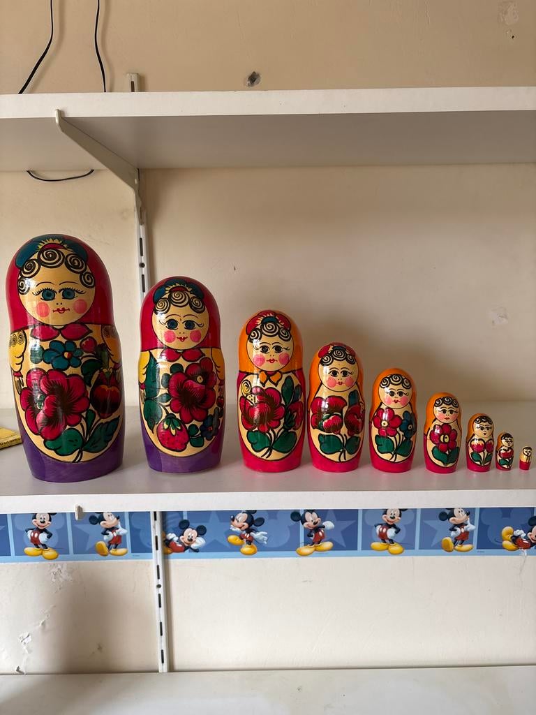 Set van 9 Marouska Poppen - Matroesjka Poppen, Ophalen, Gebruikt, Overige typen
