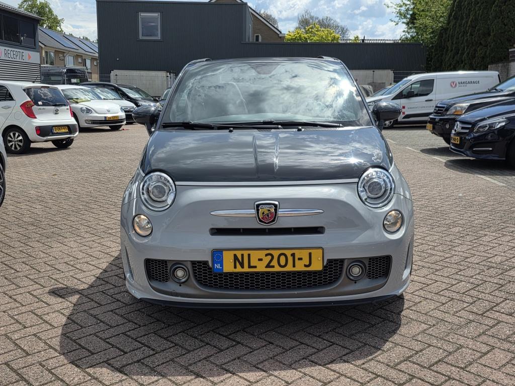 Fiat 500C 1.4 T-Jet Abarth Turismo 165pk, sabelt interieur., Auto's, Automaat, Parkeersensor, Gebruikt, Euro 6