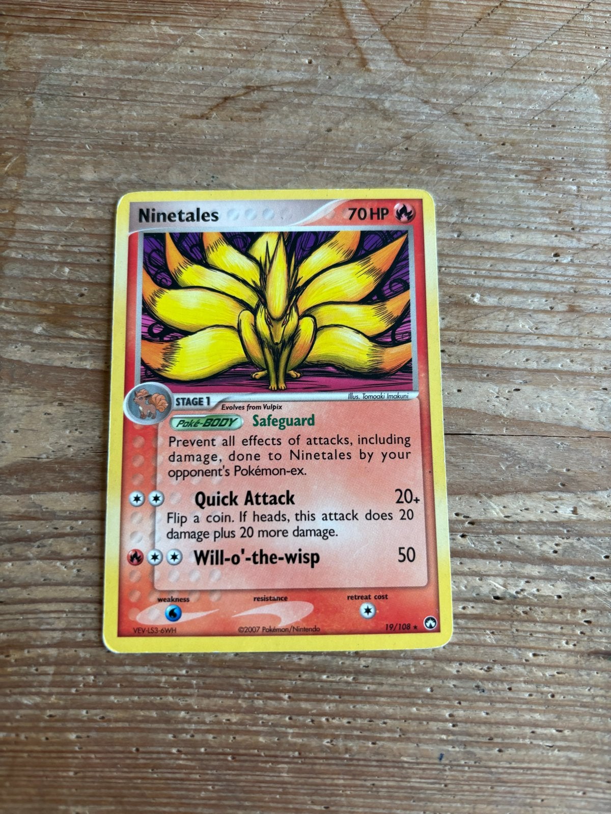 Ninetales Pokémon ex Power Keepers Kaart, Ophalen of Verzenden, Gebruikt, Losse kaart