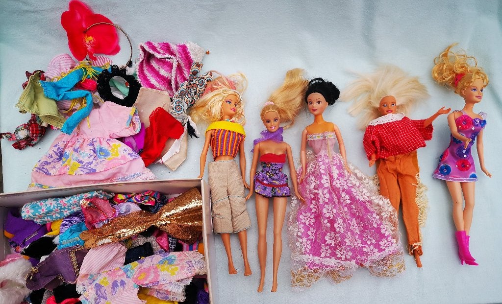 5 luxe Mattel Barbie poppen modepoppen kledingaccessoires, Ophalen of Verzenden, Zo goed als nieuw, Pop