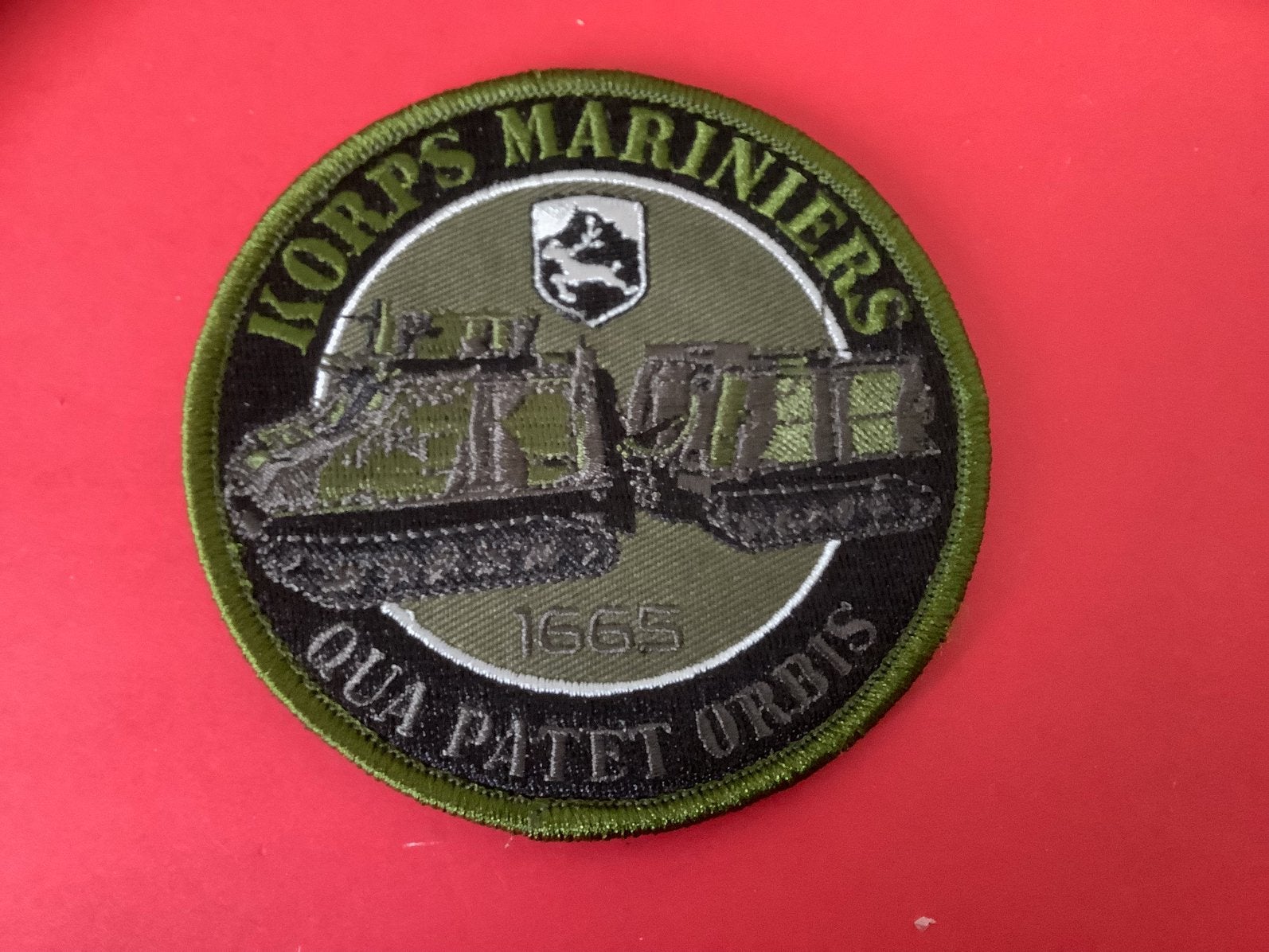 Badge van de Mariniers met velcro, Verzamelen, Ophalen of Verzenden, Marine, Nederland, Embleem of Badge
