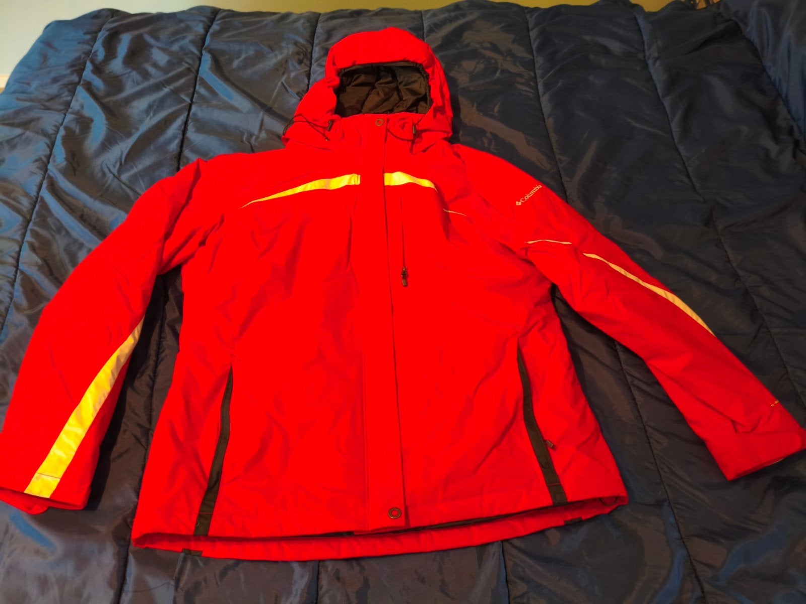 Columbia dames ski-jas rood - Maat xl, Columbia, Maat 46/48 (XL) of groter, Ophalen of Verzenden, Zo goed als nieuw