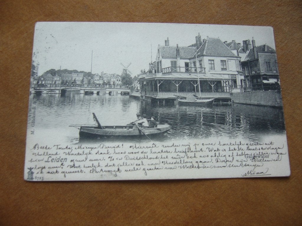 LEIDEN  =  GALGEWATER MET MOLEN  BRIEFKAART  1901, Ophalen of Verzenden, Voor 1920, Gelopen, Zuid-Holland