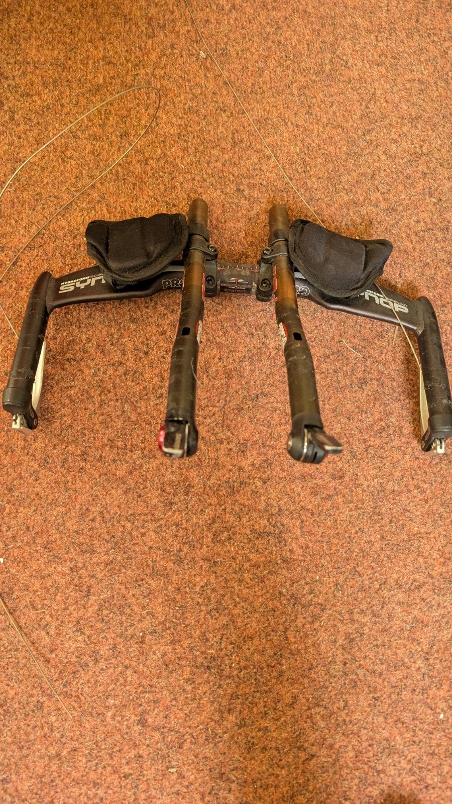 Pro tijdrit stuur met 10speed sram shifters - armpad stuk!, Fietsen en Brommers, Verzenden, Racefiets, Stuur