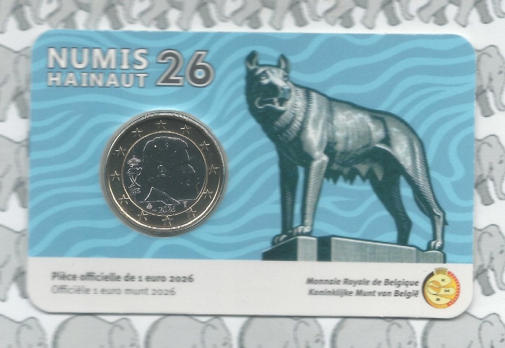 België 1 euro 2026 (coincard) "NumisHainaut'26, Ophalen of Verzenden, België, 1 euro, Losse munt