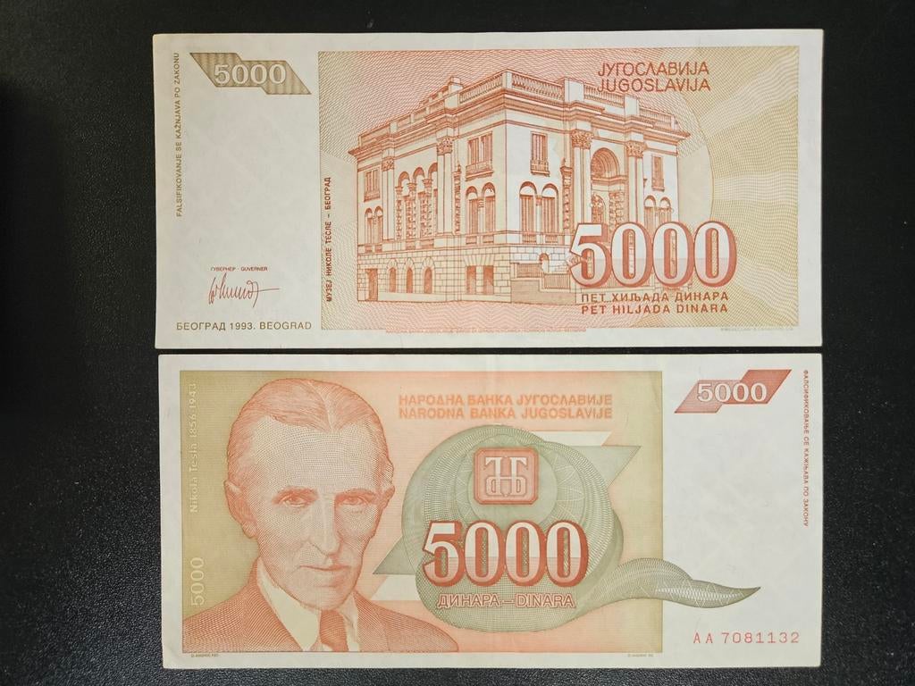 Joegoslavië pick 128 1993 UNC- per stuk, Ophalen of Verzenden, Joegoslavië, Los biljet