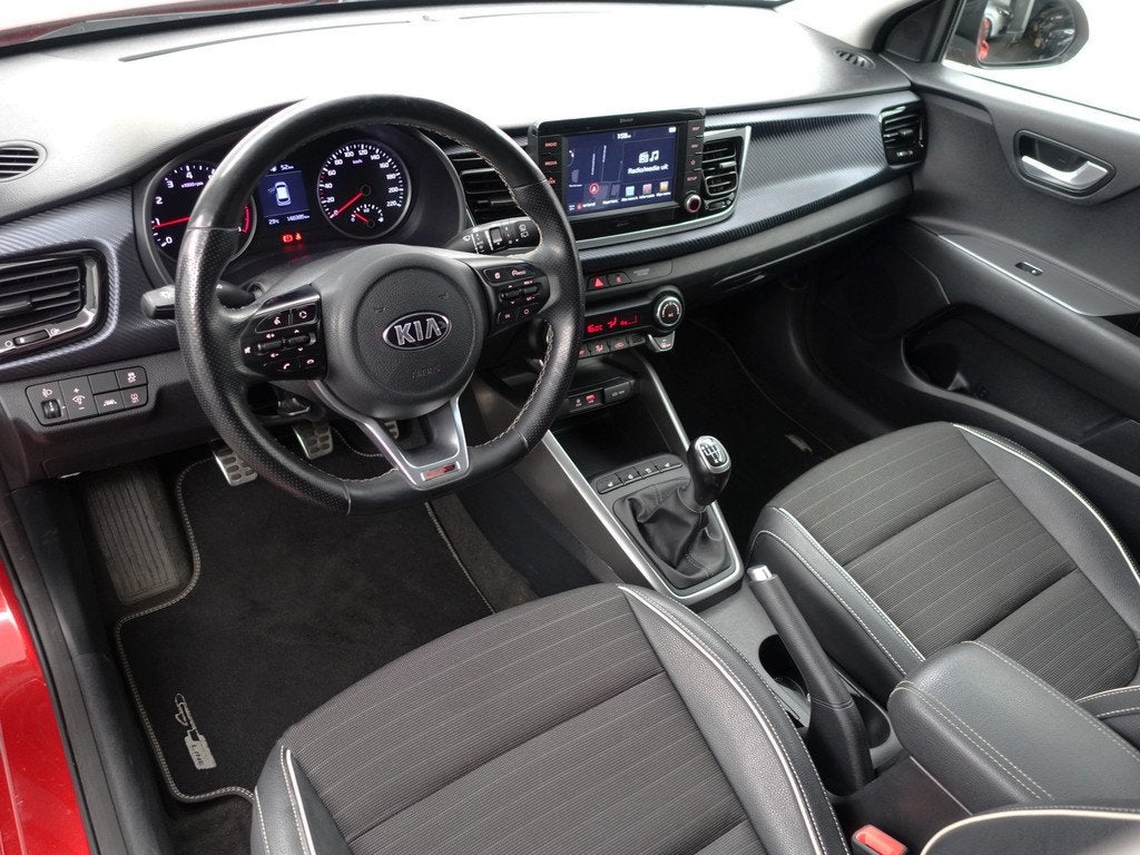 Kia Rio 1.0 TGDI GT-Line Blackpack- Xenon Led, Camera, Stuur, Auto's, Voorwielaandrijving, Gebruikt, Met garantie (alle), 49 €/maand