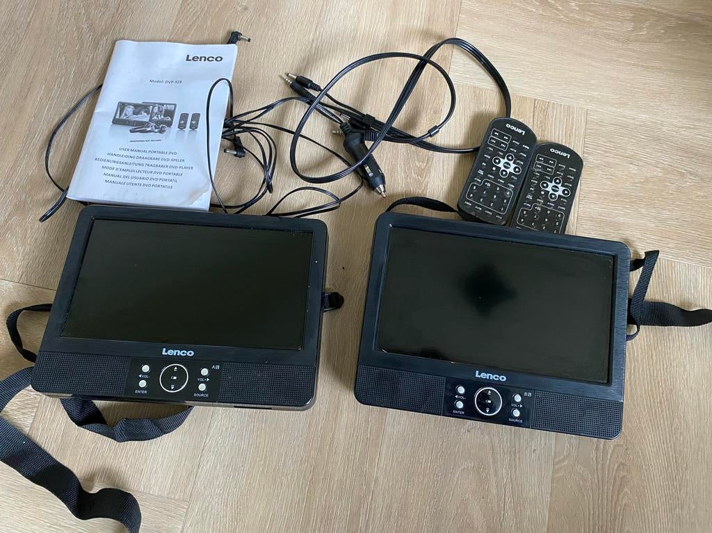 Lenco DVP-928 Draagbare DVD Spelers Set (2 stuks), Ophalen of Verzenden, Gebruikt, Dvd-speler, Draagbaar