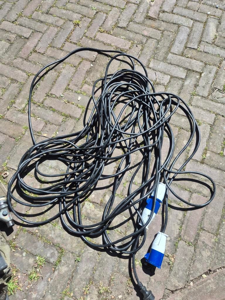 Verlengsnoer met CEE stekkers - Krachtstroomkabel, Ophalen, Gebruikt, Kabel of Snoer
