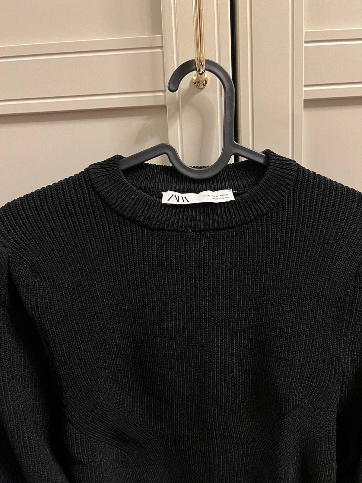 Zara trui sweater hoodie M nieuw gepofte mouwen details, Ophalen of Verzenden, Nieuw, Maat 38/40 (M), Zwart