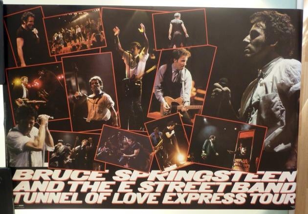 Bruce Springsteen Tunnel Of Love Express Tour poster 36"x24", Verzenden, Gebruikt, A1 t/m A3, Muziek