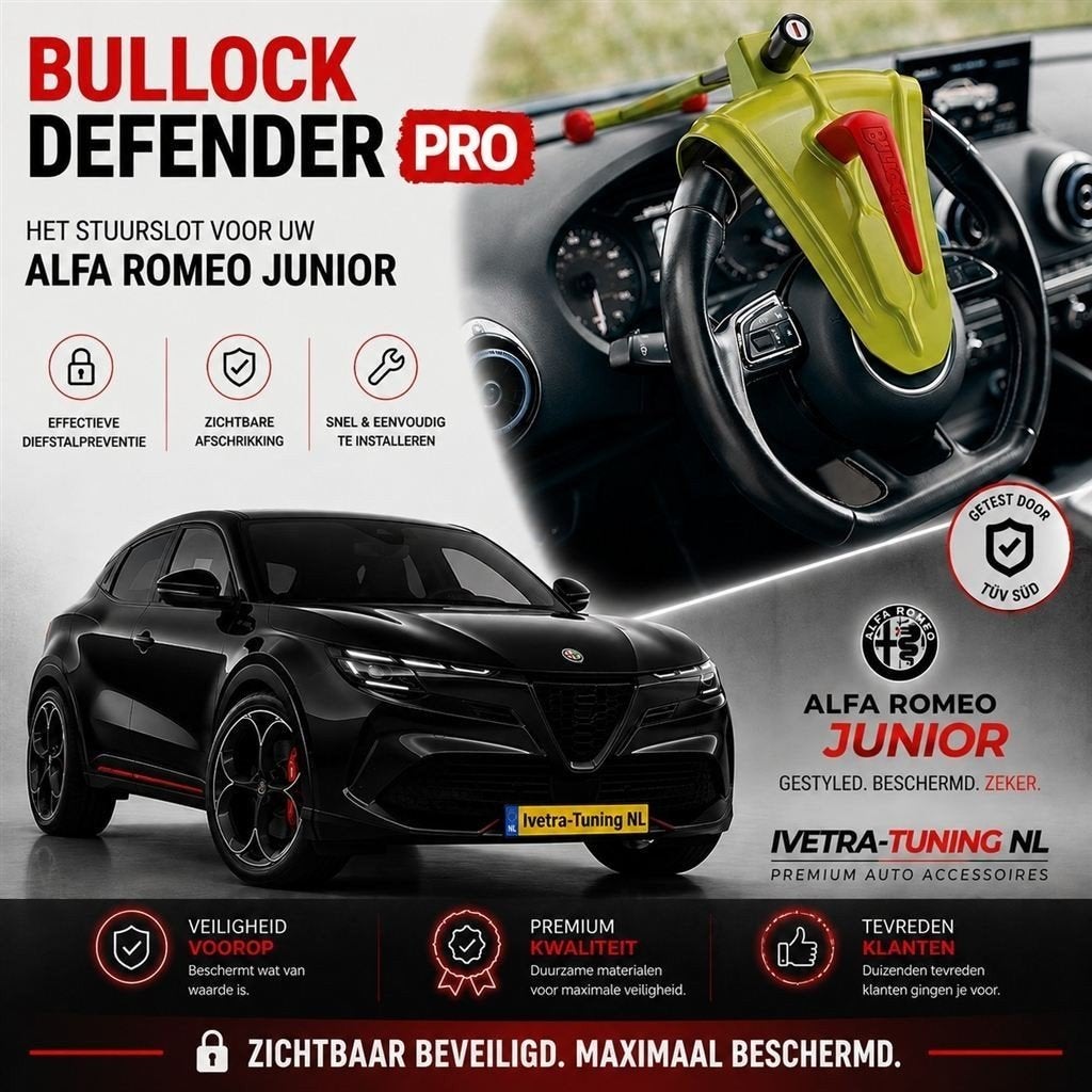 Stuurslot Alfa Romeo Junior | Bullock Defender, Info@ivetra-tuning.nl  |  www.ivetra-tuning.nl, Ophalen of Verzenden, Ivetra-Tuning NL
