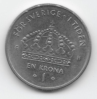 Zweden 1 krona 2005 KM# 894, Verzenden, Overige landen, Losse munt