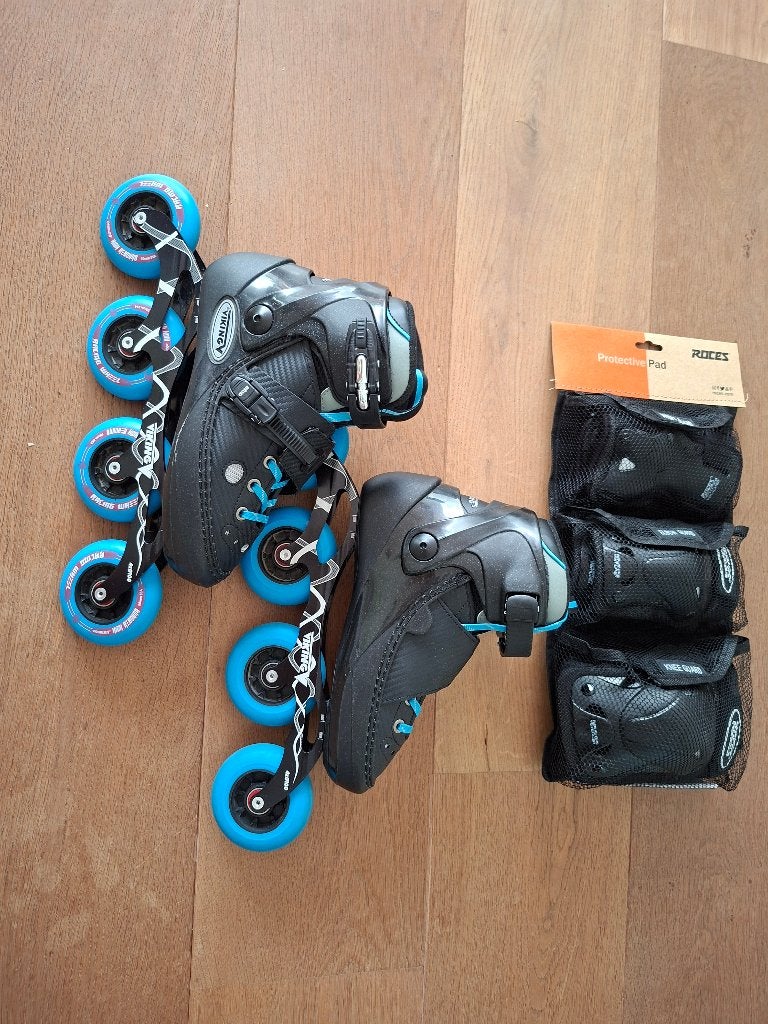 Skeelers Viking maat 40 compleet met beschermset, Overige merken, Nieuw, Ophalen of Verzenden, Inline skates 4 wielen