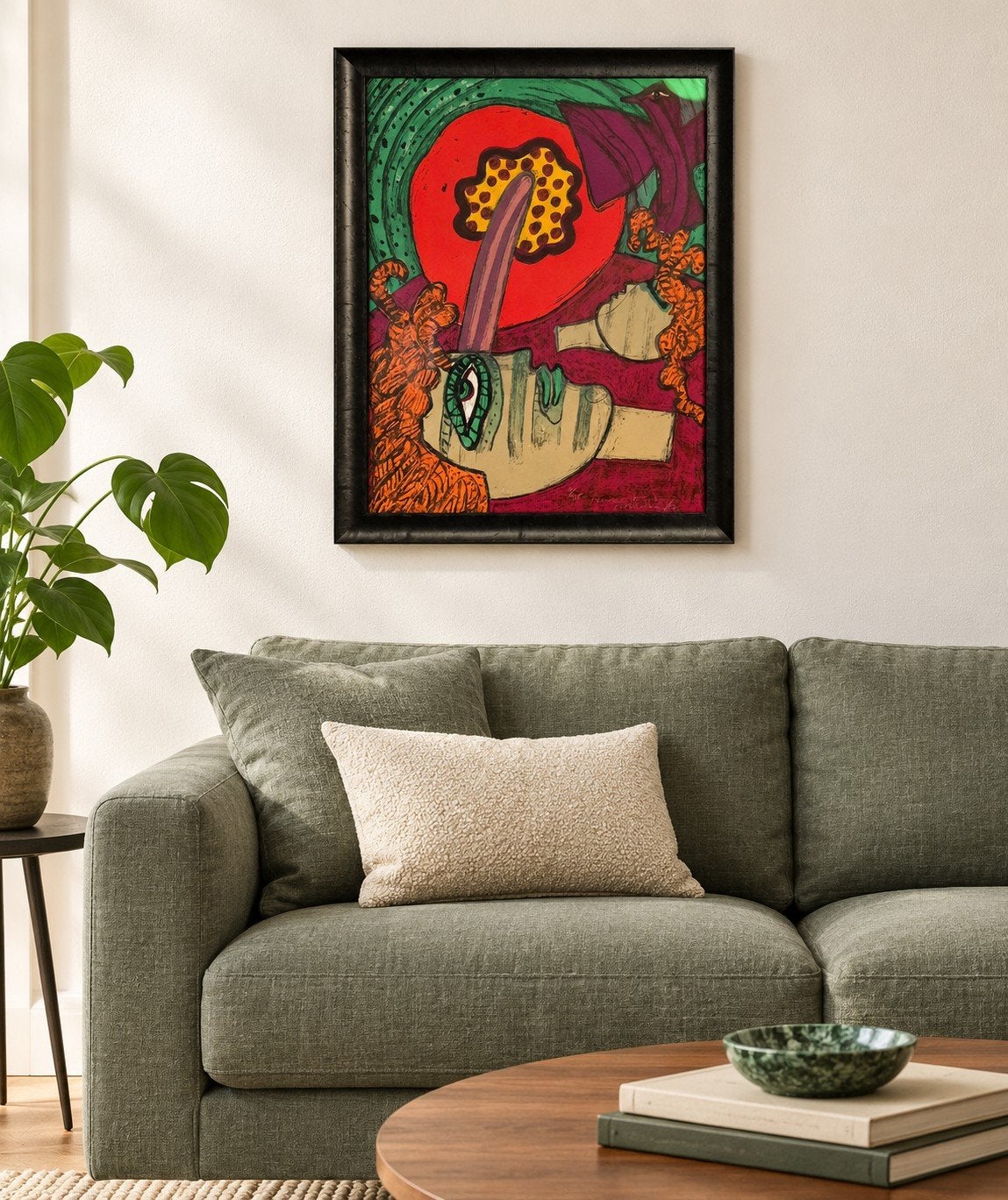 Guillaume Corneille - Femme dans un jardin, Antiek en Kunst, Nederlandse school, Portret of Personen, Ophalen of Verzenden, Papier
