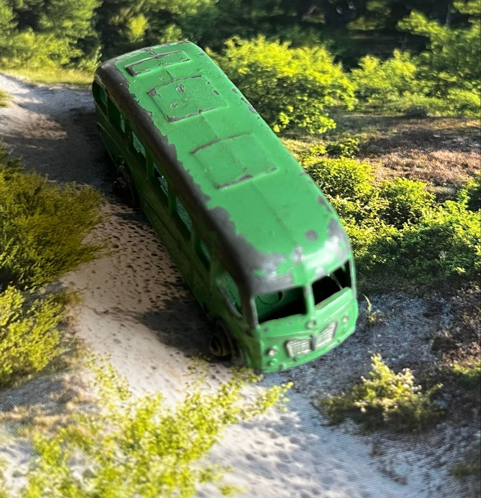 Vintage Lesney Matchbox Bus Groen - Bedford model 21, Ophalen of Verzenden, Gebruikt, Bus of Vrachtwagen
