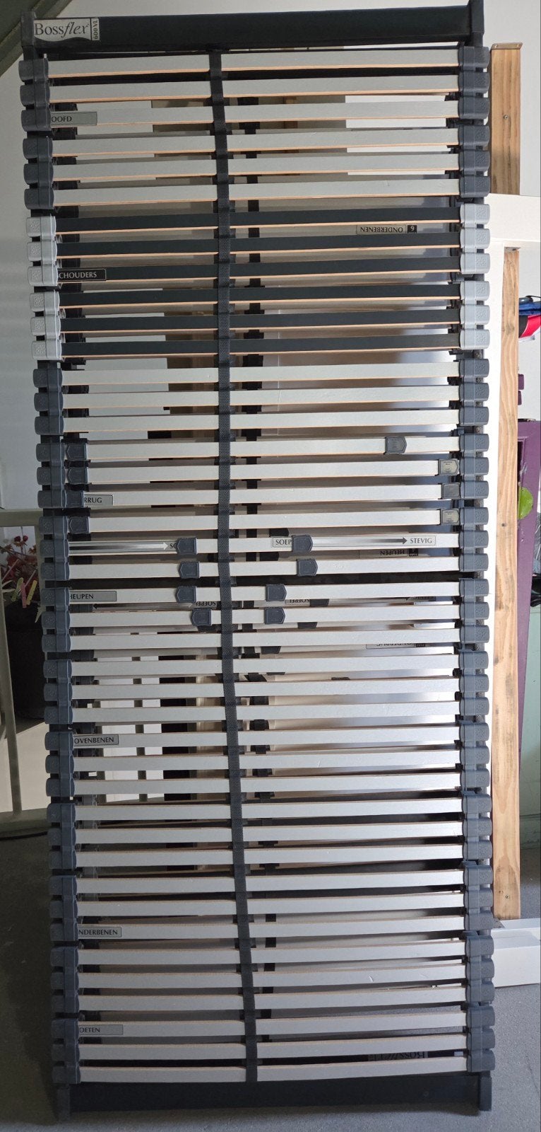 Twee bossflex lattenbodems 80x200 cm, Ophalen, Gebruikt, Eenpersoons, 80 cm