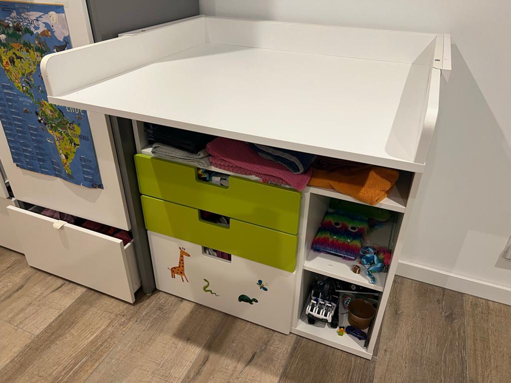Witte kinder commode van IKEA met lades en opbergvakken, Ophalen, Gebruikt, 50 tot 70 cm, 75 tot 100 cm