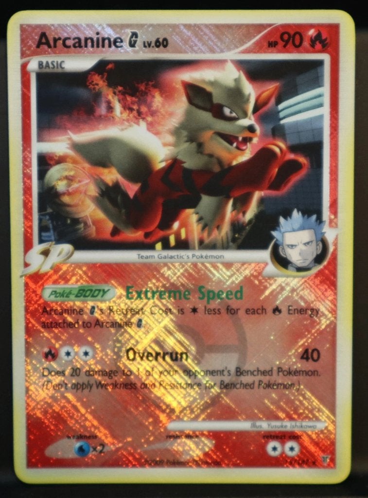 Arcanine G Crosshatch Pokemon League Pokemon Supreme Victors, Ophalen of Verzenden, Zo goed als nieuw, Losse kaart, Foil