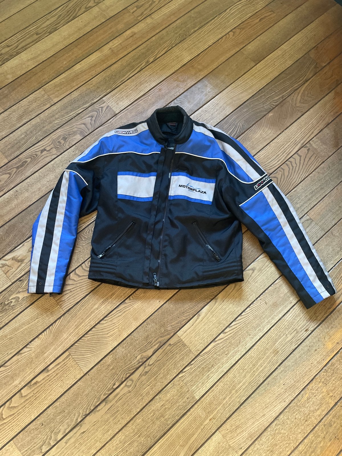 Lookwell Motorjas Textiel Zwart/Blauw/Wit - Maat XL, Ophalen of Verzenden, Tweedehands, Heren, Jas | textiel