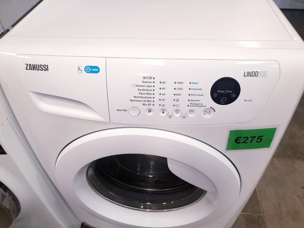 Wasmachine Zanussi 7KG️️️️️️️ ️️✅lindo100 A++ INC GARANTIE, Ophalen, Zo goed als nieuw, Voorlader, 85 tot 90 cm