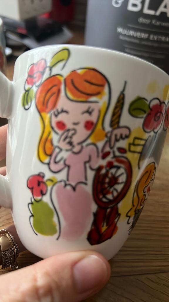 Doornroosje koffie mokje de efteling Blond Amsterdam, Ophalen, Aardewerk, Blond Amsterdam, Kop(pen) en/of Schotel(s)