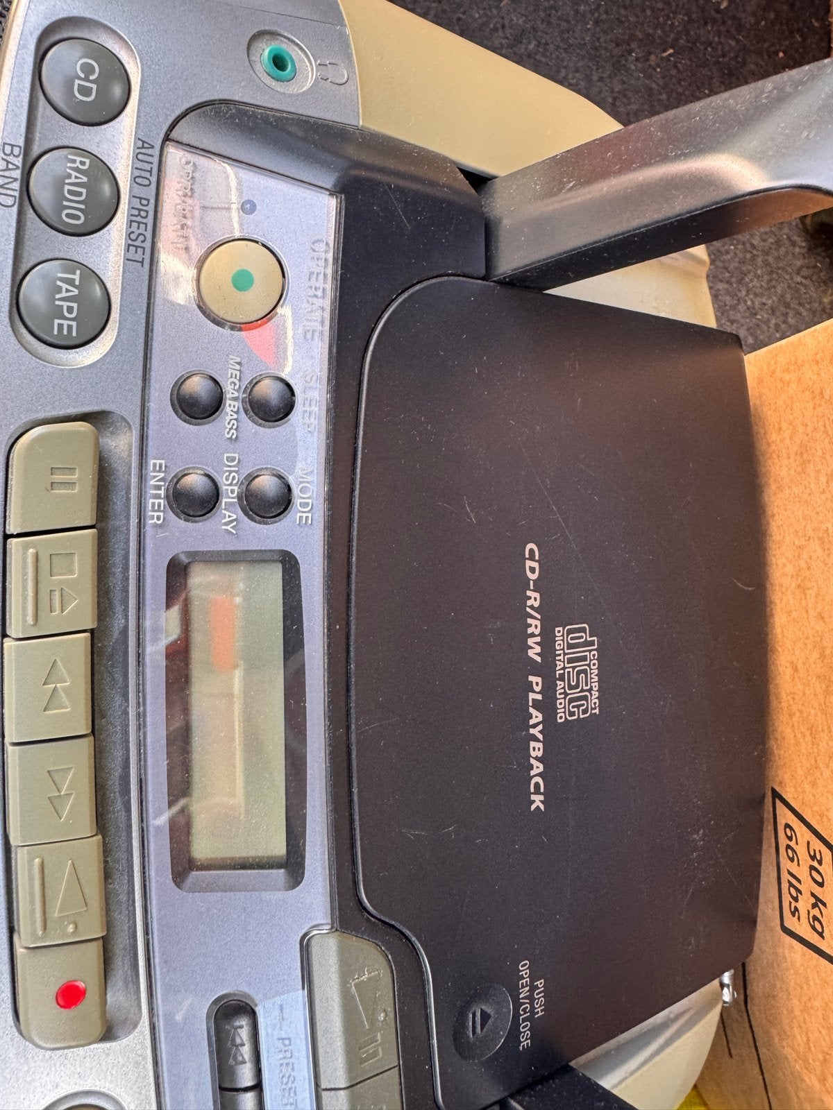 Vintage Sony CFD-S01 Boombox met CD, Radio en Cassette, Ophalen of Verzenden, Gebruikt, Radio, Met cd-speler