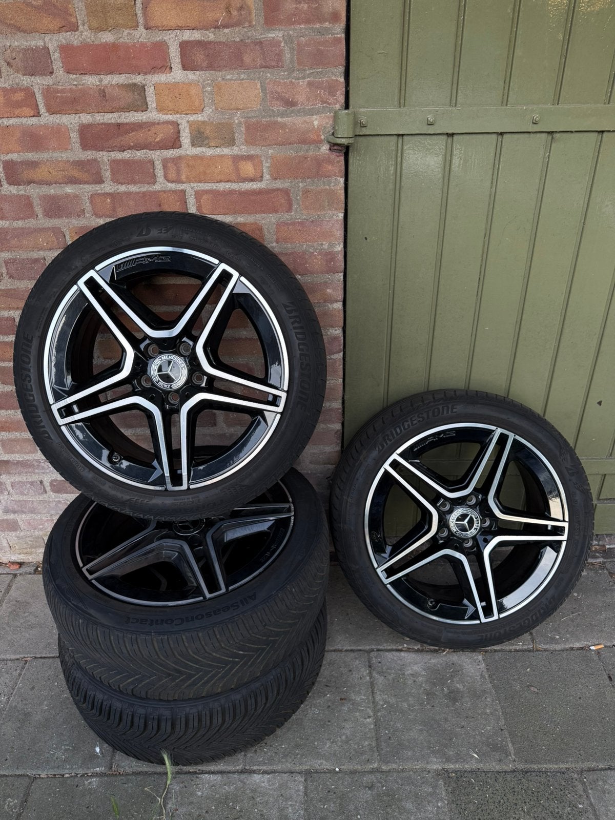 Originele Mercedes 18 inch AMG Black velgen met banden, Auto-onderdelen, Ophalen, 18 inch, Gebruikt, Banden en Velgen