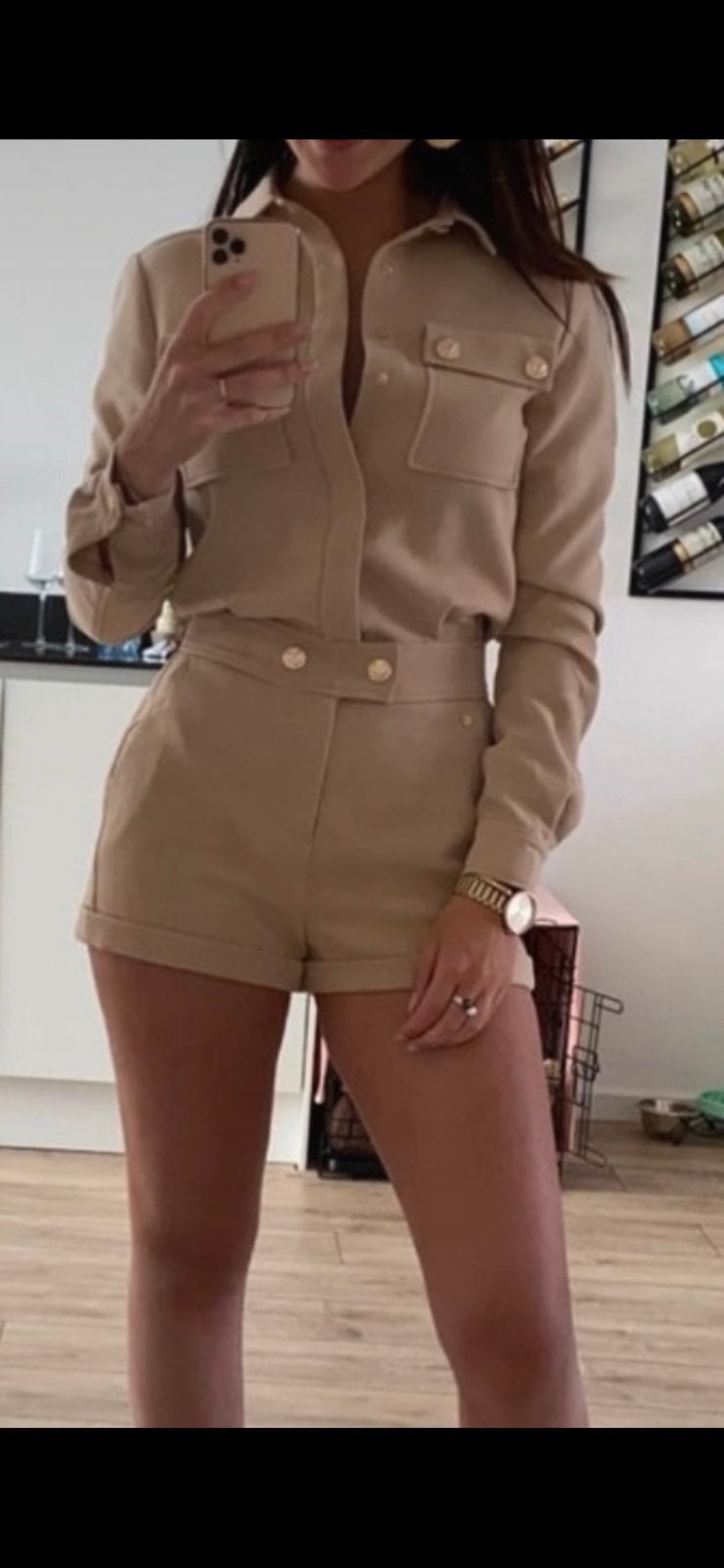 Beige JoshV, Josh V playsuit, broekpakje in maat XS, Kleding | Dames, Jumpsuits, Verzenden, Zo goed als nieuw, Maat 34 (XS) of kleiner