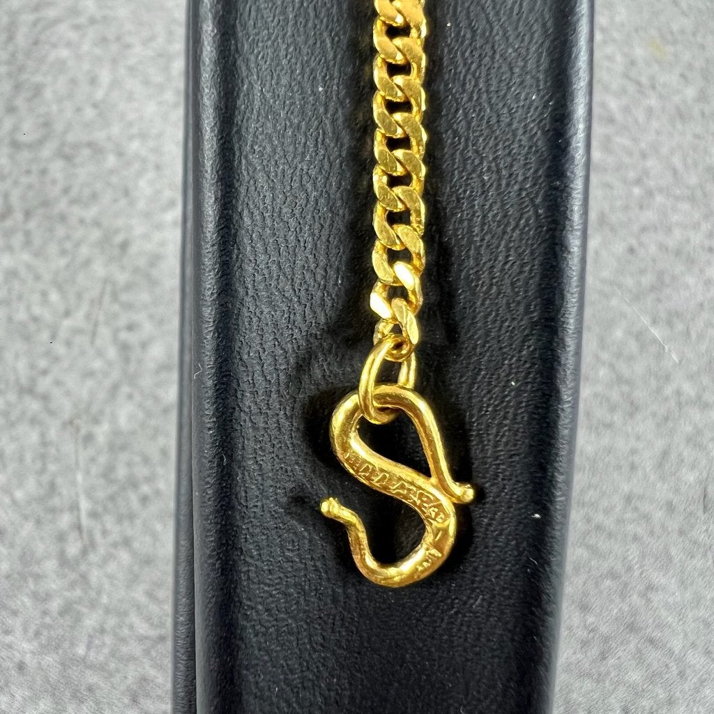 Gouden Armband | 24k | 8,59g | gourmet kralen |17cm | 416385, Sieraden, Tassen en Uiterlijk, Ophalen of Verzenden, Gebruikt, Goud