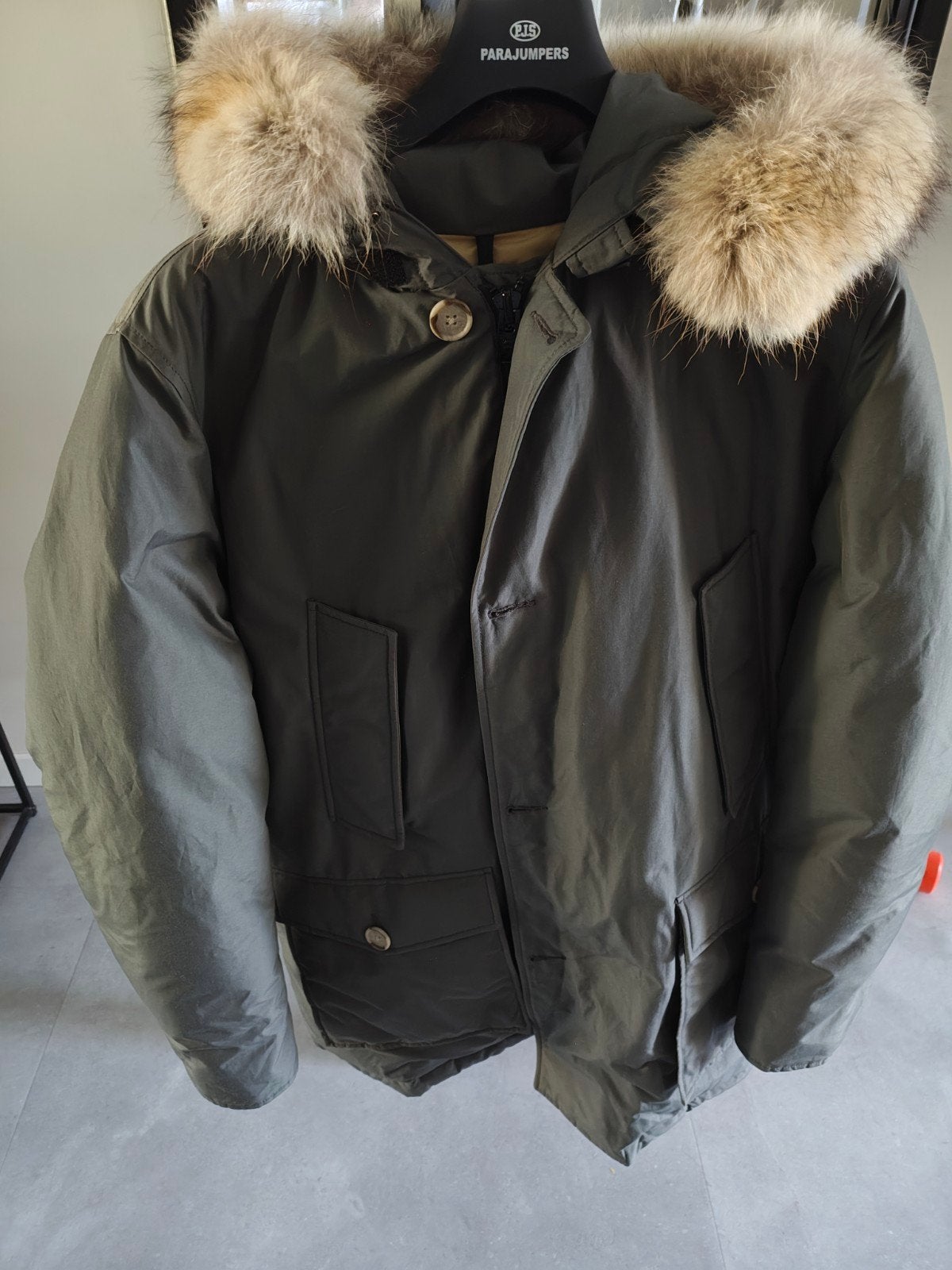 Nieuwe Woolrich Arctic Parka - Grijs met Bontkraag - XXL, Nieuw, Overige maten, Ophalen of Verzenden, Grijs