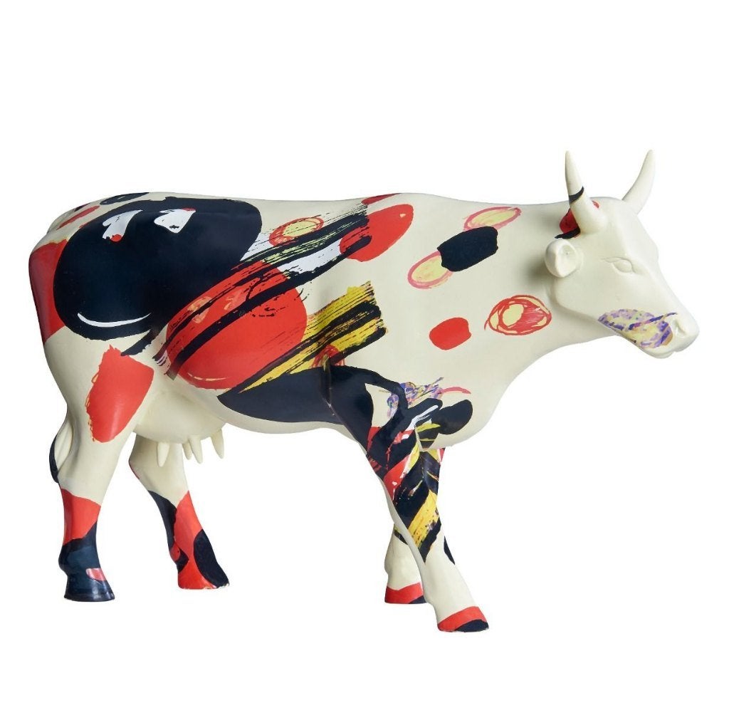 Nieuw Cow Parade koe Bubbles large gratis verzending., Antiek en Kunst, Kunst | Designobjecten, Beeld, Handgemaakt, Van de kunstenaar zelf
