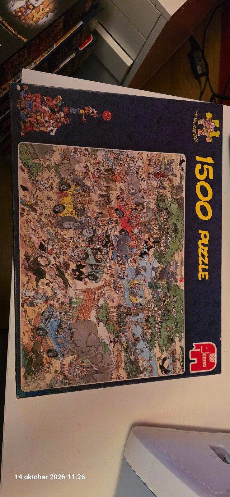 Jan van Haasteren 1500 stukjes - Safari, Hobby en Vrije tijd, Ophalen, 500 t/m 1500 stukjes, Gebruikt, Legpuzzel