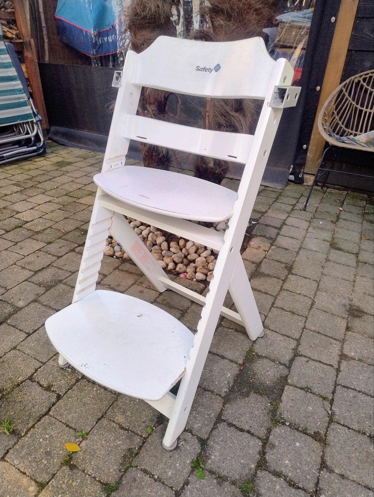 Safety 1st Timba kinderstoel met eetblad - wit, Kinderen en Baby's, Kinderstoelen, Ophalen, Gebruikt, Meegroeistoel