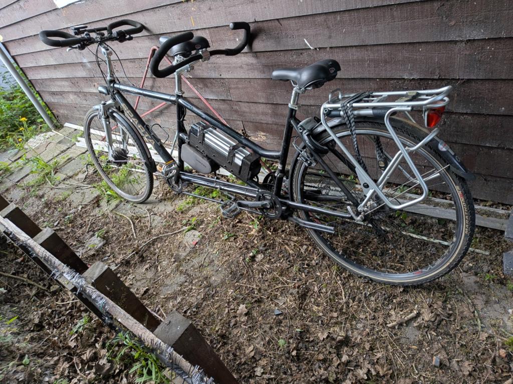 Sparta tandem met trapondersteuning, Fietsen en Brommers, Fietsen | Tandems, Sparta, Gebruikt, Vering, Velgrem