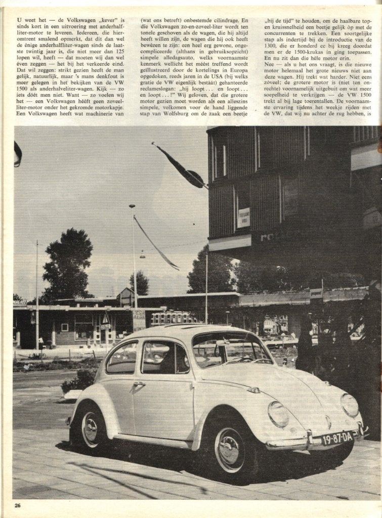 Autovisie test VW Kever 1500 1966, Ophalen of Verzenden, Gelezen, Volkswagen