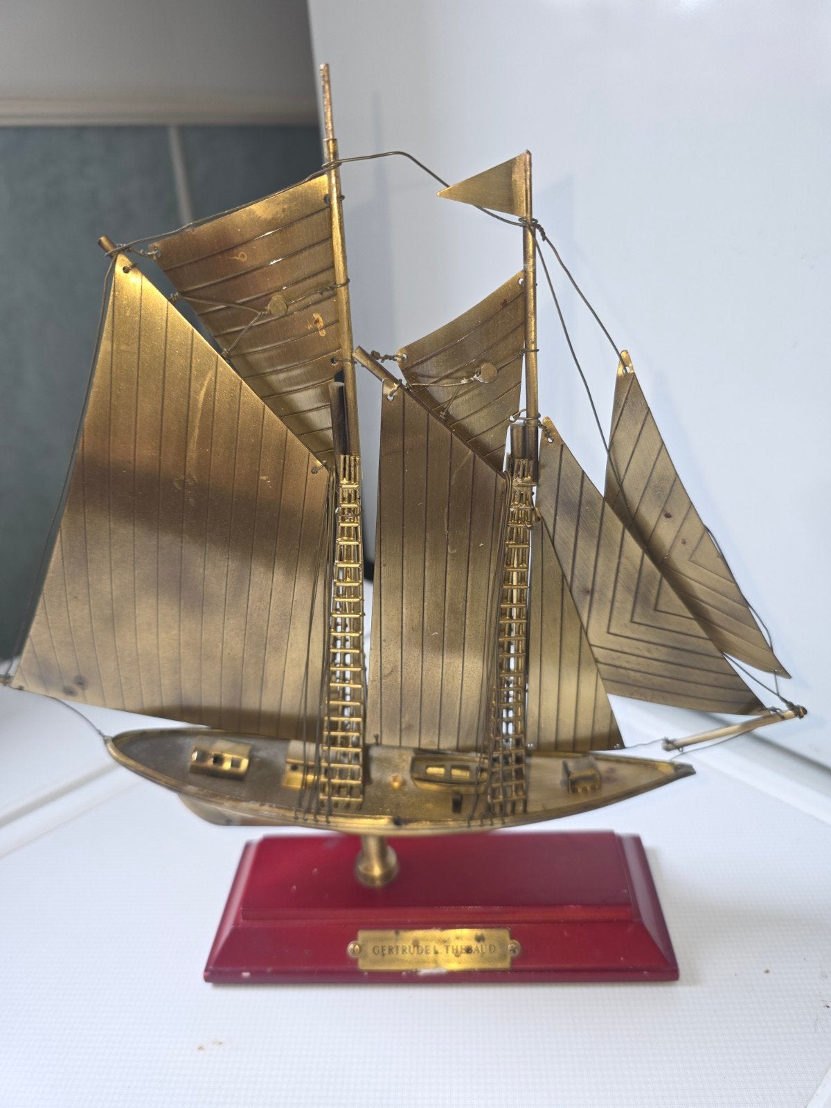Messing Schaalmodel Gertrude L. Thebaud Schoener 1930, Ophalen of Verzenden