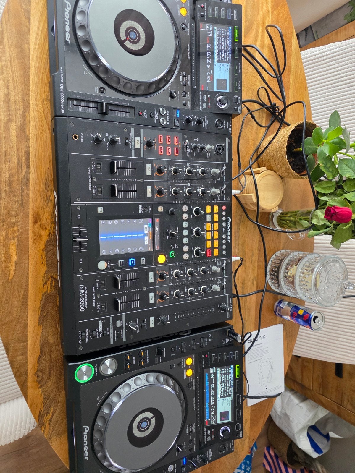 Pioneer DJ-set: 2x CDJ-2000 Nexus & DJM-2000 mixer, Ophalen of Verzenden, Gebruikt, Dj-set, Pioneer