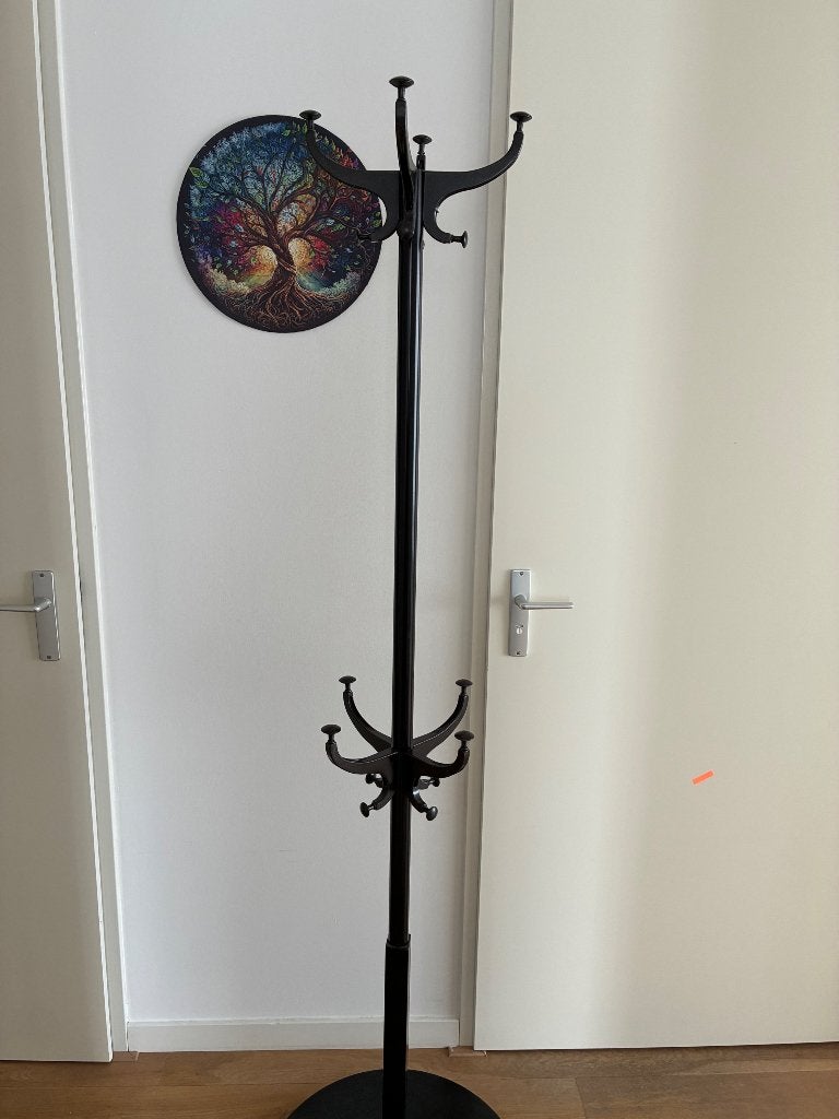Ikea coat rack black, Ophalen, Zo goed als nieuw, Metaal, Staande kapstok