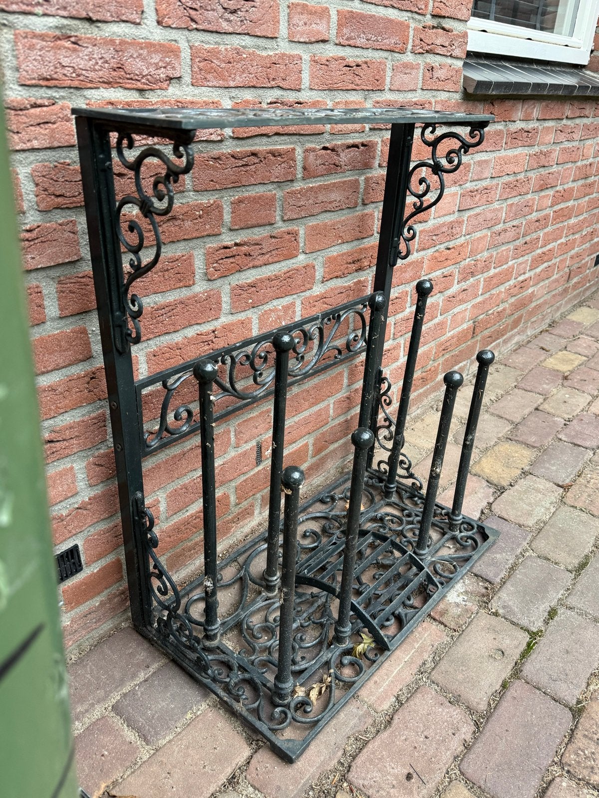 Antieke gietijzeren laarzen rek, Tuin en Terras, Ophalen, Gebruikt, Metaal