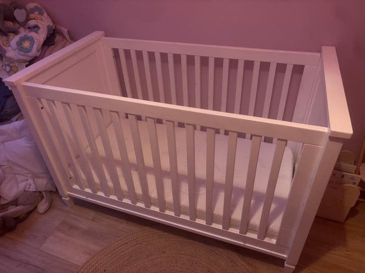 Ledikant en matras - zelf uit elkaar halen!, Ophalen, Zo goed als nieuw, Minder dan 140 cm, Matras