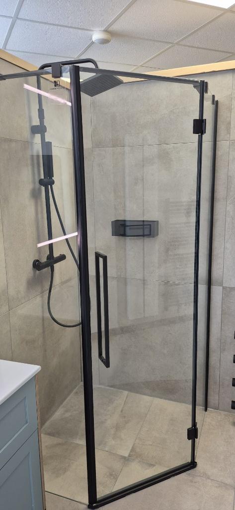 douchecabine vijfhoek ST07 zwart vanRijn showmodel, Ophalen, Nieuw, Met douche