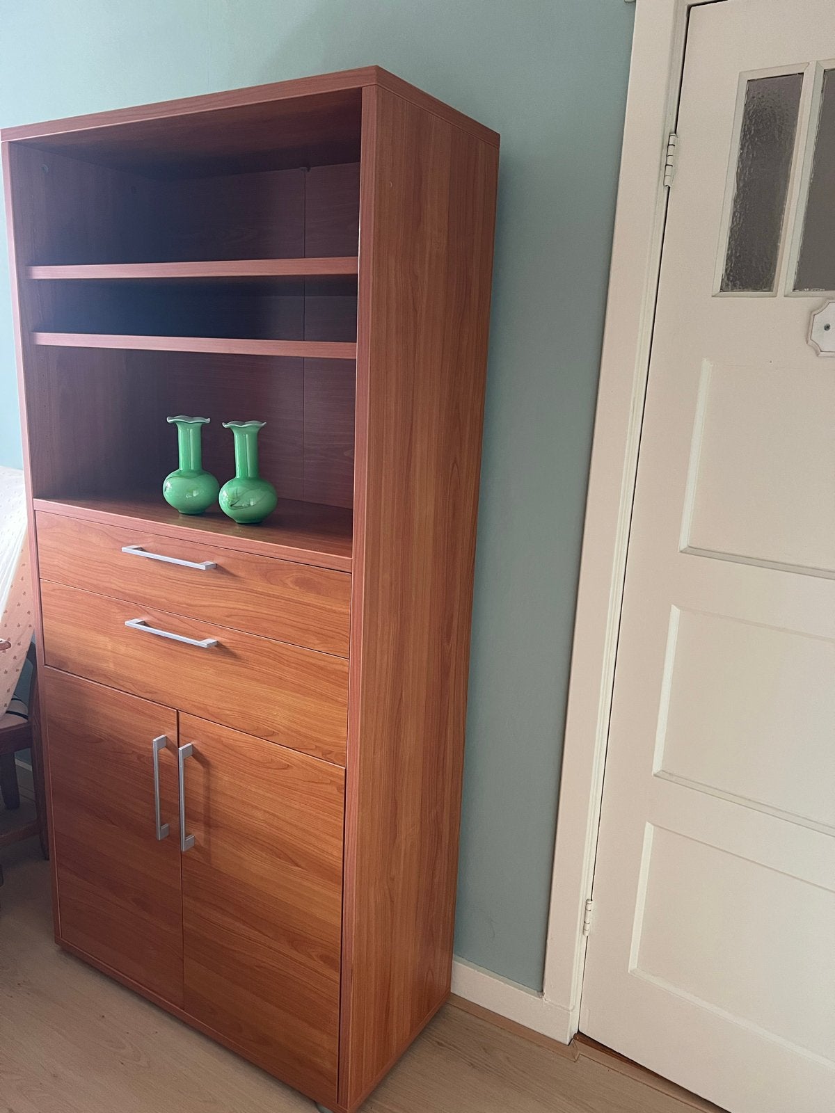 Houten kast met lades en deuren - Gebruikt, Huis en Inrichting, Kasten | Boekenkasten, Ophalen, Gebruikt, 50 tot 100 cm, Met lade(s)