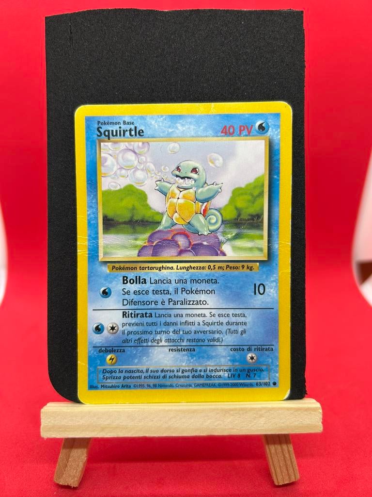 Pokémon Squirtle 63/102 – Italiaans Base Set, Ophalen of Verzenden, Gebruikt