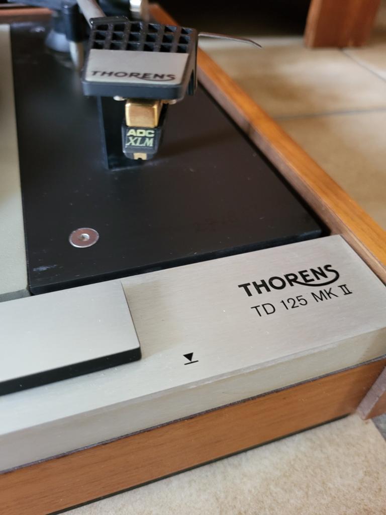 Thorens TD 125 MK II Platenspeler met ADC XLM element, Ophalen of Verzenden, Zo goed als nieuw, Platenspeler, Thorens