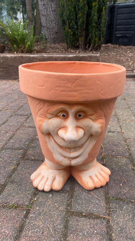 Terracotta pot, Efteling stijl, Tuin en Terras, Rond, Nieuw, Minder dan 40 cm, Terracotta