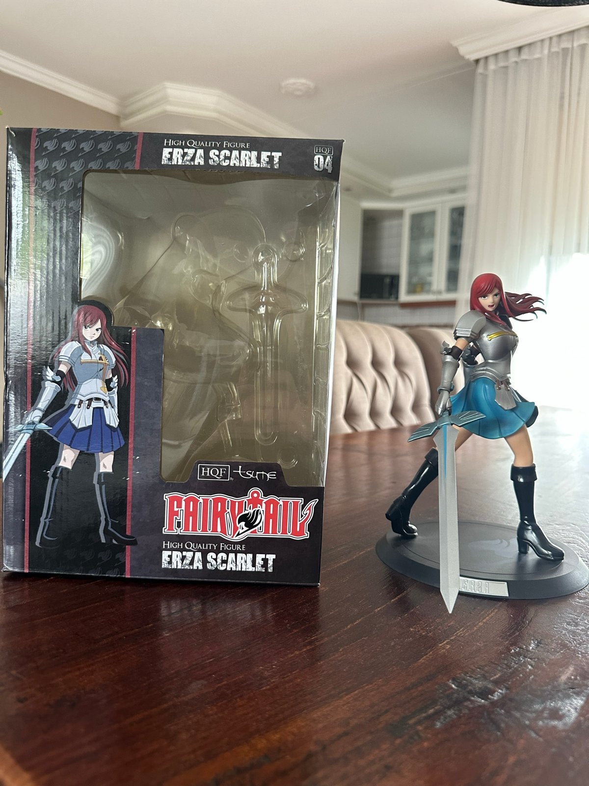 HQF Tsume Erza Scarlet Fairy Tail Figuur - Zo goed als nieuw, Verzamelen, Ophalen of Verzenden, Zo goed als nieuw
