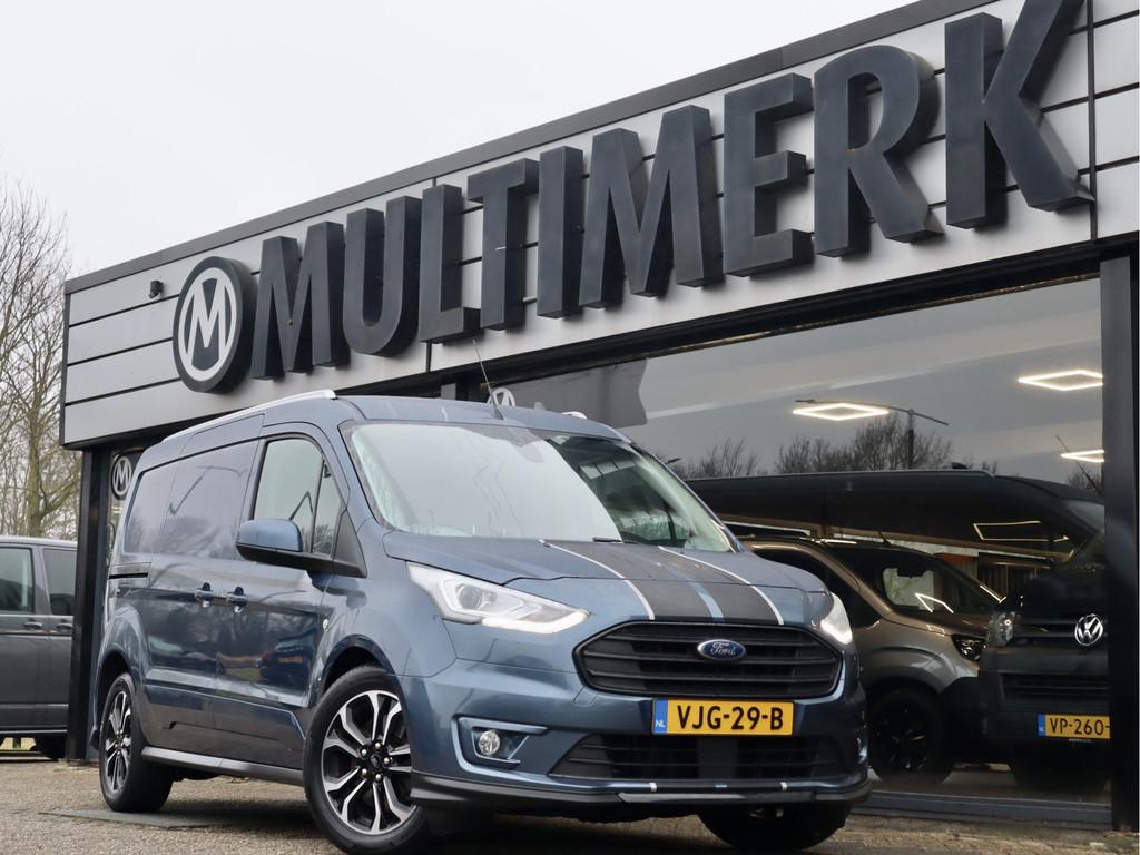 Ford Transit Connect 1.5 AUTMAAT SPORT LANG (bj 2021), Auto's, Gebruikt, Euro 6, 4 cilinders, Blauw
