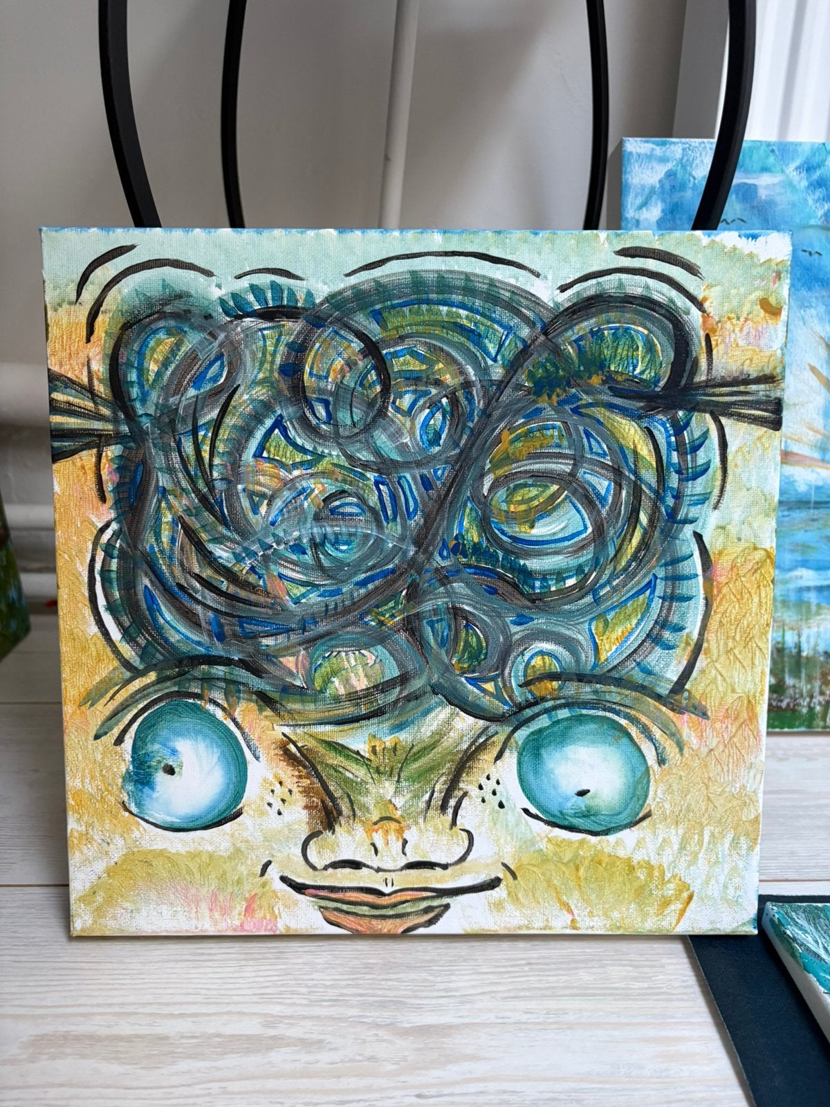 Zelfgemaakt schilderij, Ophalen