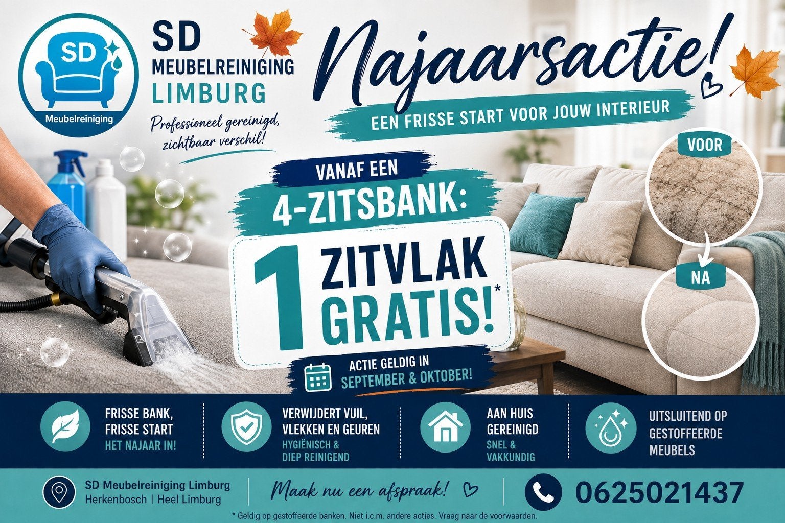 SD Meubelreiniging Limburg, Ophalen of Verzenden
